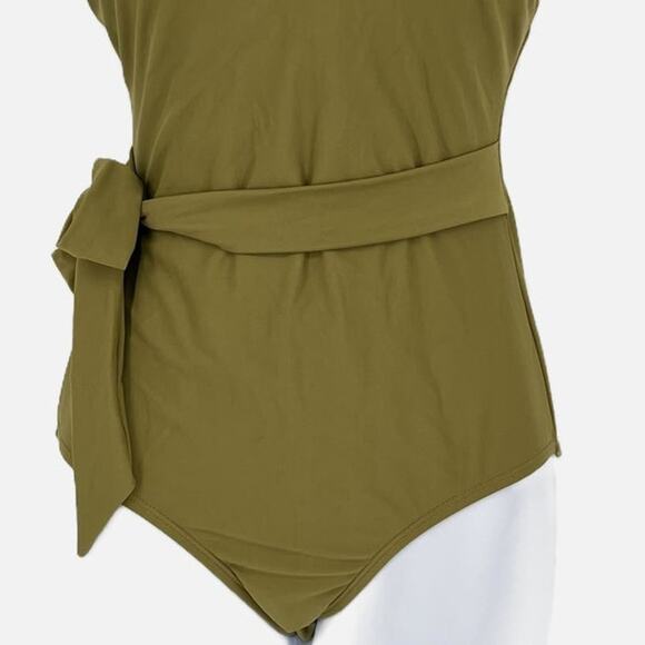 Swimsuit Traditional Style Classic One Piece in Sage Green Size Small - Picture 3 of 9